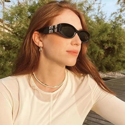 Vintage Oval Women's Sunglasses Luxury Designer Brand Men's Small Frame Cat Eyes Sunglasses gafas de sol UV400