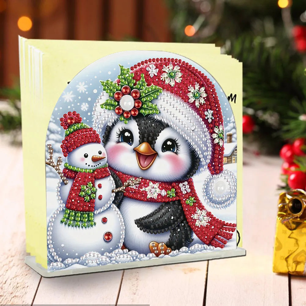 1 piece/set DIY Christmas Diamond Art Tissue holder Acrylic napkin holder Craft Home office table Christmas gift