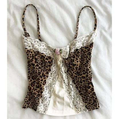 2025 Summer Woman Floral Halter Lace Blouse 2025 Vintage Sexy Slim Fit Fairy Korean Fashion Female Tops Outfits Elegant Style