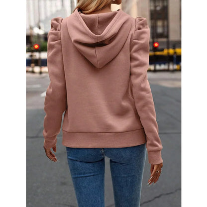 Autumn Winter Hoodies Sweatshirts Women Solid Color Long Sleeve   Casual Comfortable Pullovers Tops