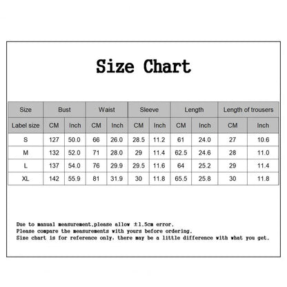 Women Spring Autumn 2pcs Satin Pajamas Set Short Sleeve Button Up Shirt and Casual Loose Elastic Pants Sleepwear Loungewear
