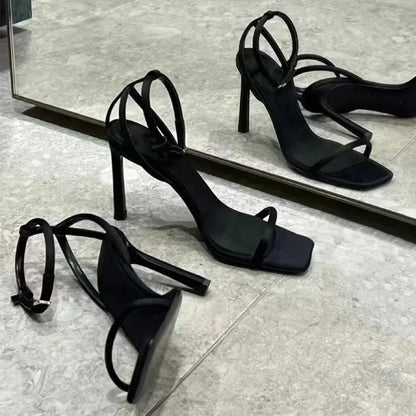 Women's Sandals Summer High Heel 2025 Fashion Elegant High Heel Shoe Open Toe Banquet Shoe Women Shoe Zapatos