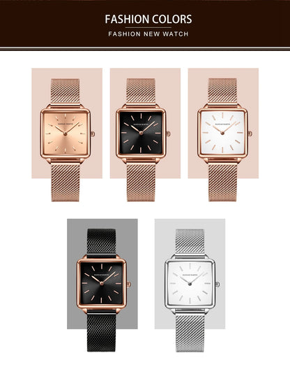 Simple Design Stainless Steel Strap Quartz Machine Core 3ATM Waterproof Wrist Watch Multifunctional Dropshipping Women's Watches