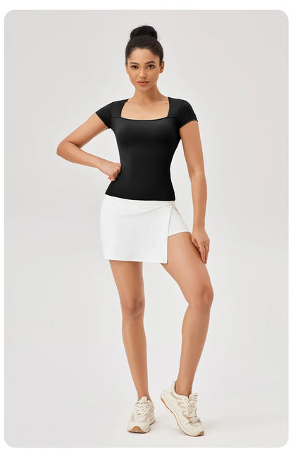 Yoga Tops Women Gym Training Sport Tops Quick-Dry Yoga Shirts Short-sleeved Outdoor Running Fitness Casual Sports T-shirt