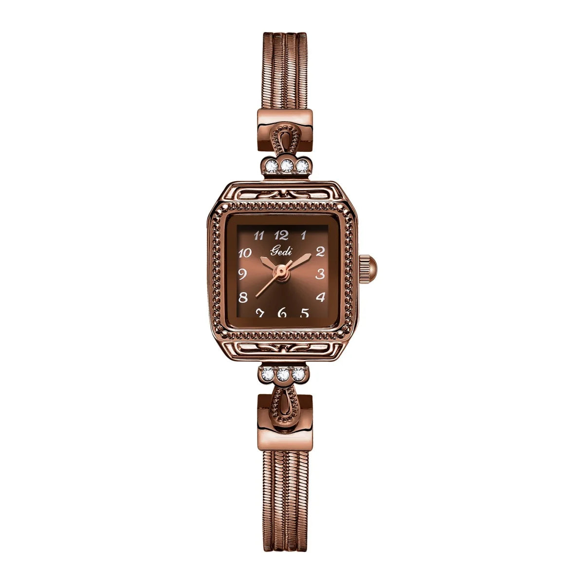Elegant Lady Wristwatches Luxury Gold Square Dial Simple Casual Women's Watches Waterproof Stainless Steel Golden Girls Watches