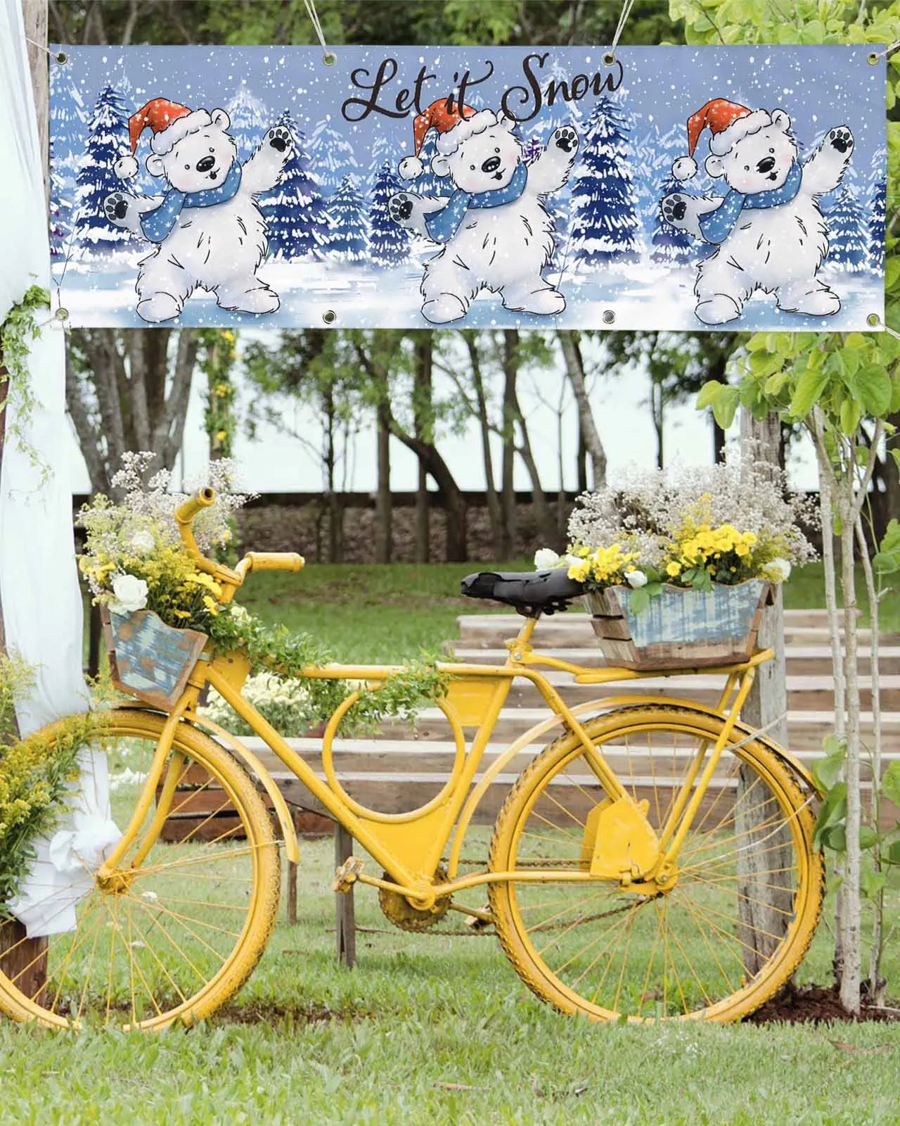 Christmas Snowflakes Decorate banners flags and commemorative days with 4 sizes to choose from customizable product patterns