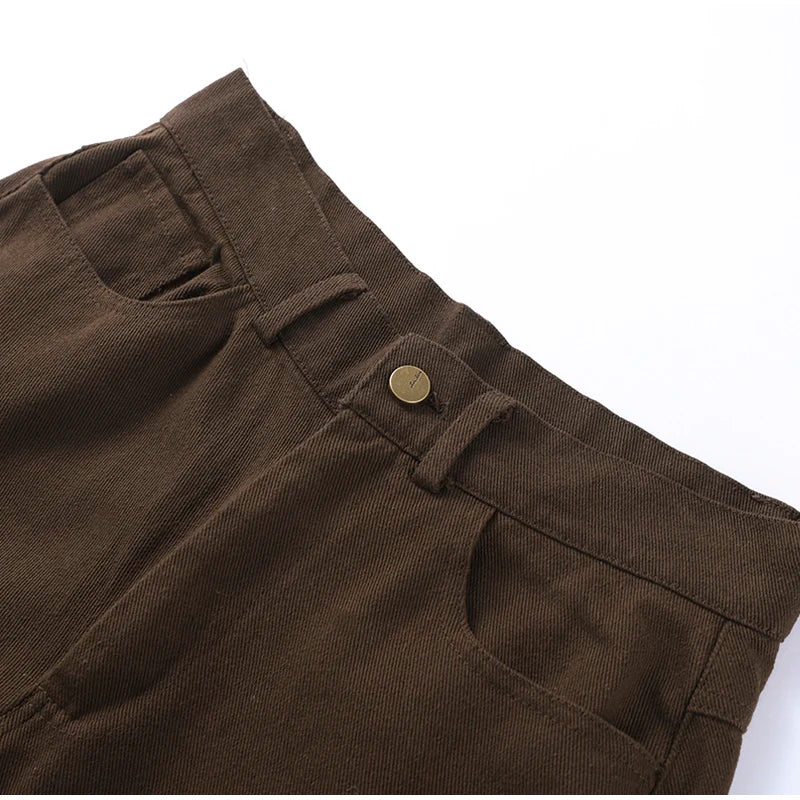 Vintage Solid Denim Jacket Pants Sets Women O-neck Single Breasted Long Sleeve Coat Wide Leg Trousers 2025 Jeans Outfits Street