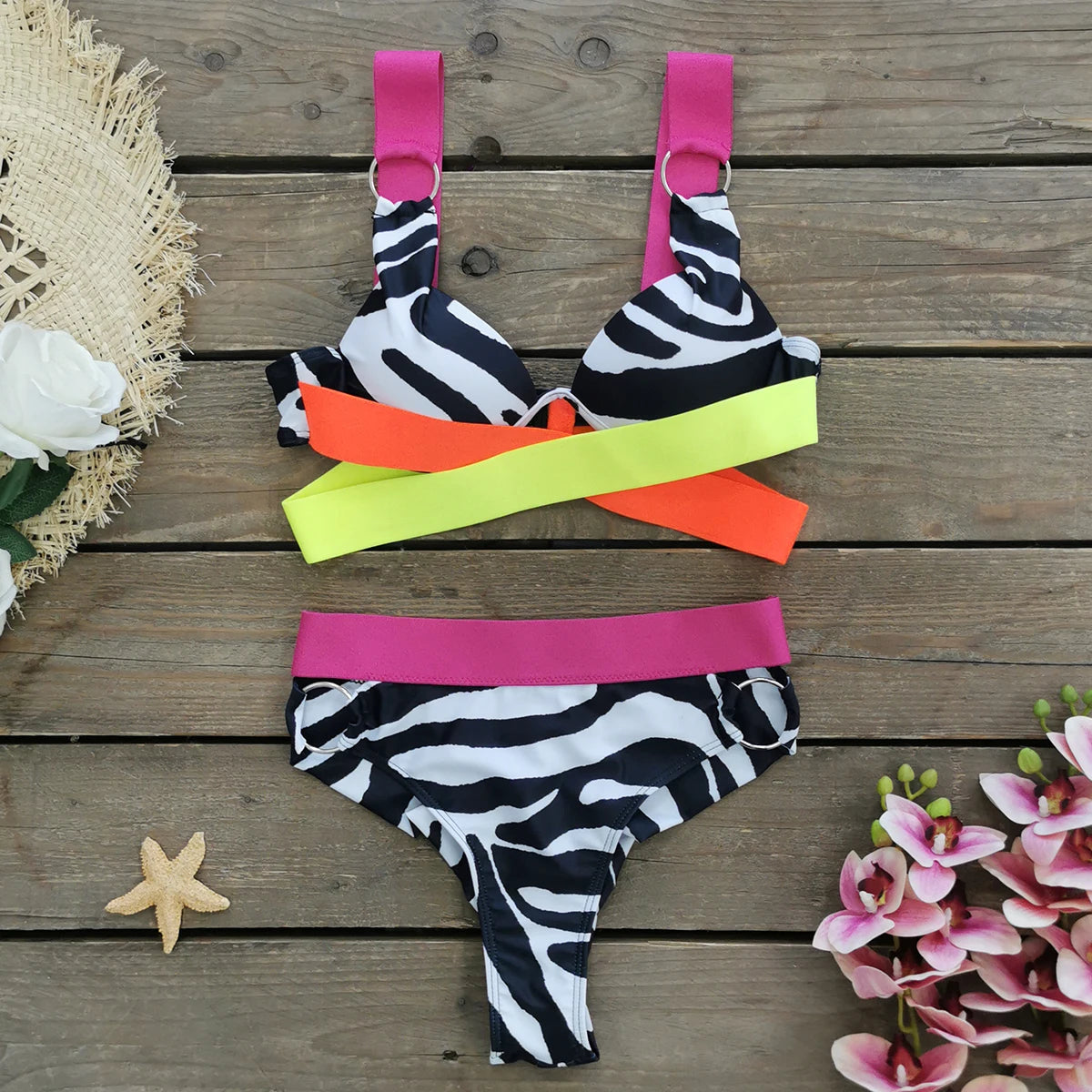 Sexy High Waist Bikini Swimsuit Brazilan Bikini Set Swimwear for Women High Leg Push Up Two Piece Bathing Suits Summer Female