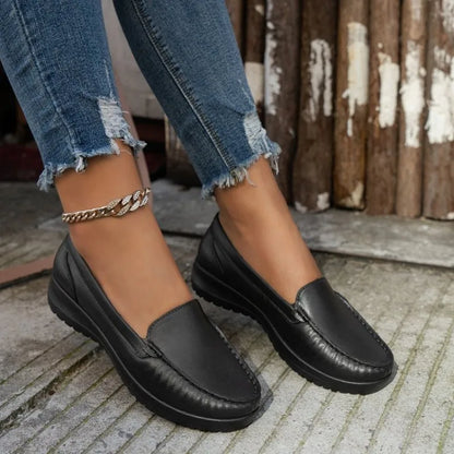 Autumn Nurse Shoes Comfortable Soft Sole Breathable Flat Shoes Non-slip Flat Heel Thick Sole Round Toe Low Heel Women's Shoes