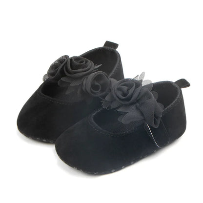 Baby Girl Shoes First Walkers Flower Pattern Fabric Cotton Shoe Unisex Non-slip Breathable Soft Bottom Toddler Crib 0-18M