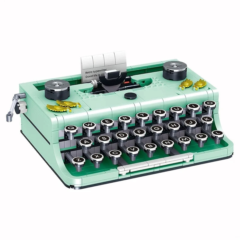 820PCS Typewriter Building Blocks Classic Creative Ideas Machine Retro Micro Building Blocks Toy For Adults Kid Holiday Gifts