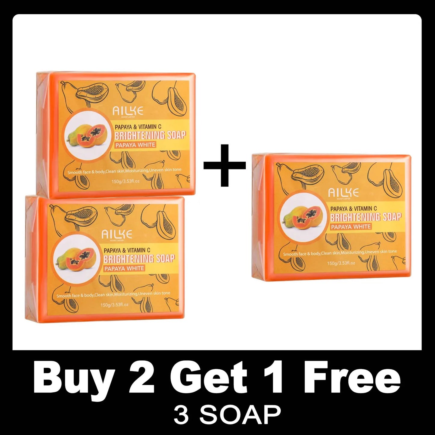 AILKE Natural Multi-Vitamin Lightening Skin Care Kit, Moisturizes, Even Toning, Remove Blemishes, Clean & Soothing Skin