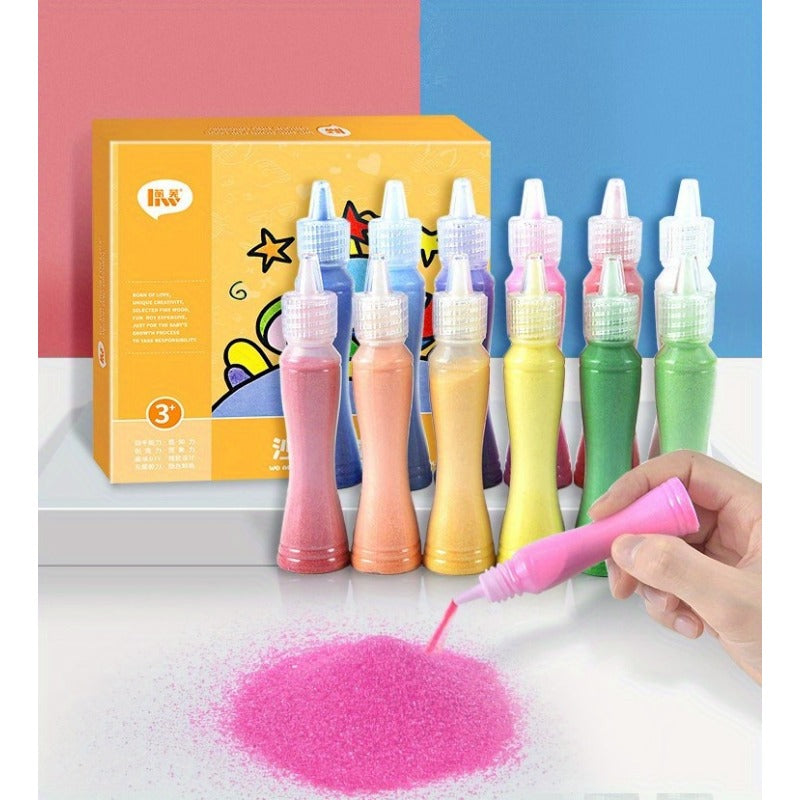 Sand Painting Children Colored Sand Boys And Girls Baby Handmade Diy Production,  Scraping Art Sand Painting Set Toys
