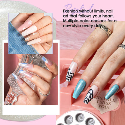 ROSALIND 24PCS Gel Nail Polish Set with Base and Top Coat Soak Off Nail Gel Kit Long Lasting