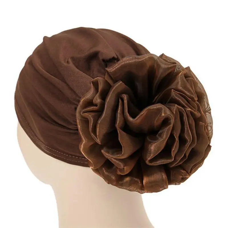 Women's Hats Spring Summer Floral Beanie Hat Muslim Stretch Turban Hat Cap Hair Loss Headwear Hijib Cap