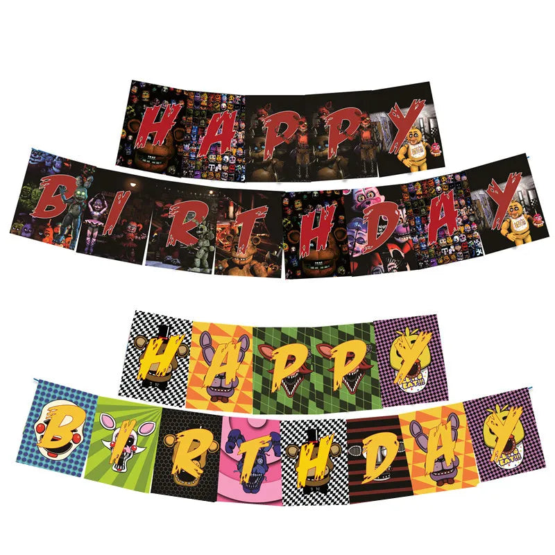 FNAF Five Nights Freddyed Birthday Party Decorations Disposable Tableware Cup Plate Party Supplies