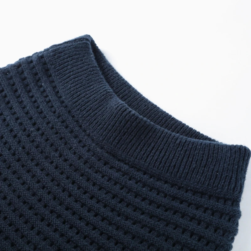 Sexy Knitted Tassel Top Skirt Women Set Dark Blue Long Sleeve Lapel Button Tops Pleated Mini Skirts 2025 Fashion Solid Lady Suit