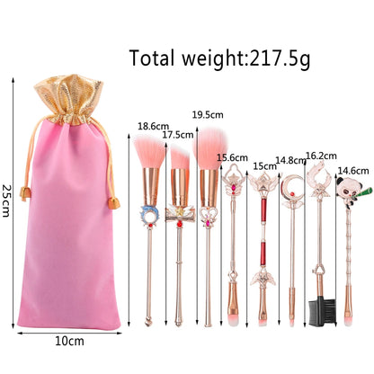 8Pcs Game League of Legends Make Up Brush Set Star Guardian Blush Eye Shadow Brush Foundation Concealer Brush Cosmetics Tools