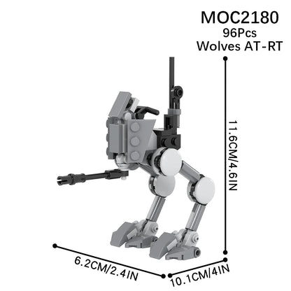 EtherealBe Wolves AT-RT Building Set with 96 Pieces, perfect STEM gift for kids