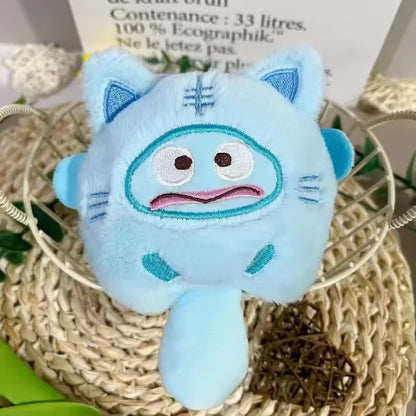 Squeaky Catfish Keychain, Anime Sound Toy with Creative Round Corner and Rolled Edge Design, Christmas Gift, Crossbody Bag