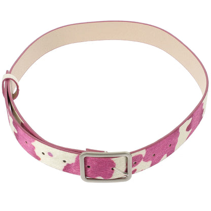 Cow Pu Belt Print Women's Belts Adjustable Elasticity for Pants Western Imitation Cowgirl Jeans Woman