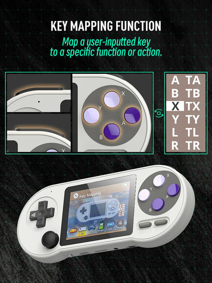 DATA FROG SF2000 Portable Handheld Game Console 3 inch Retro Game Consoles Built-in 6000 Games Classic Mini Video Games for Kids
