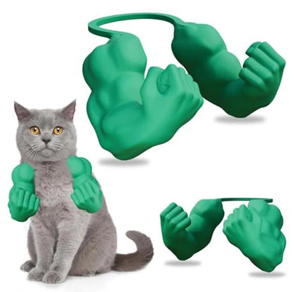 Pet Cat Muscle Arms 3d Creative Strong Man Giant Arms Halloween Cat Costume Accessory Cat's Neck Arm With Muscle For Pet Cosplay