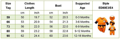 Baby Anime Clothes Newborn Cotton Rompers Training Outfit Infant Kids Halloween Cartoon Cosplay Costume Jumpsuit