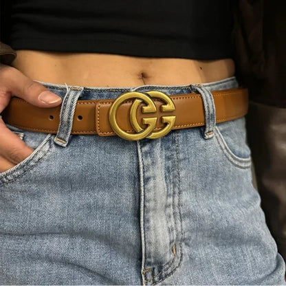 GG fashion cowhide real leather belt for women luxury desiner Unisex men's belt elegant girdle belt female jeans waistband