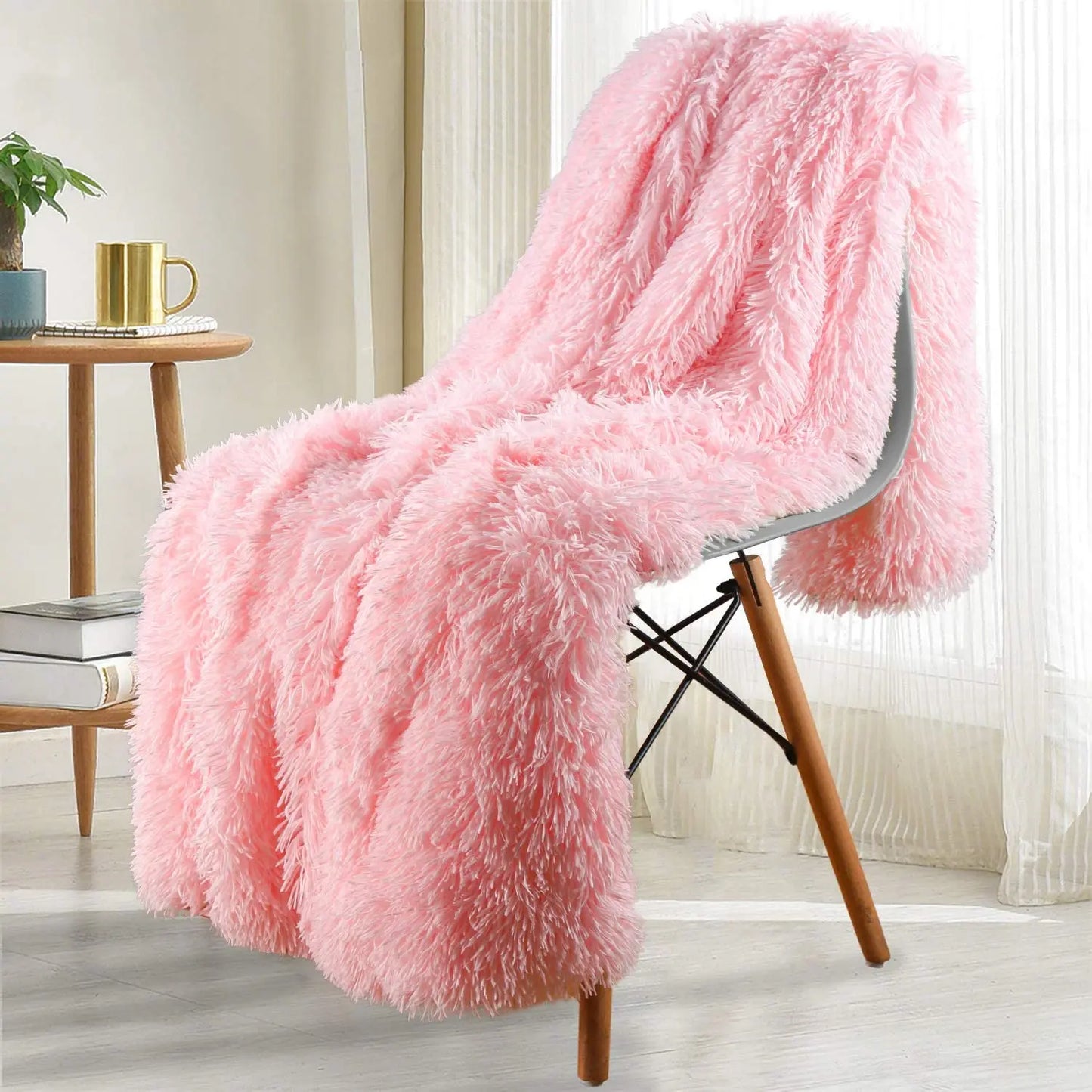 Thickened Fluffy Blanket Warm Spring Bedspread on the bed Stitch plaid sofa cover Double side blankets and throws for Home decor