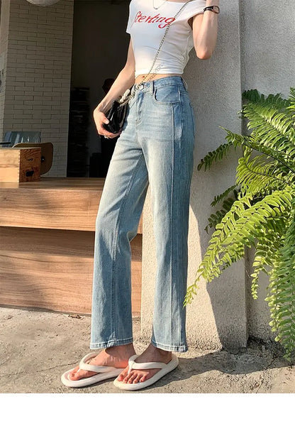 2025 Women  Jean Japan Vintage Style Low-Waisted Slimming Jeans Women's Bell-Bottom Pants Summer Season Fashion Y2K Jeans