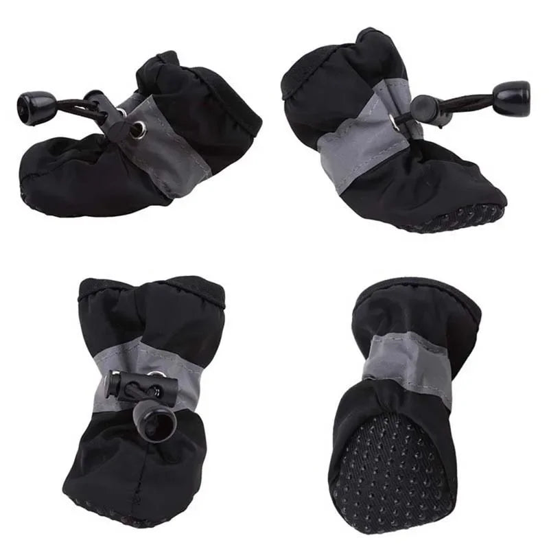 Ready Stocked 4pcs/set Waterproof Pet Dog Shoes Chihuahua Anti-slip Rain Boots Footwear For Small Cats Dogs Puppy Booties