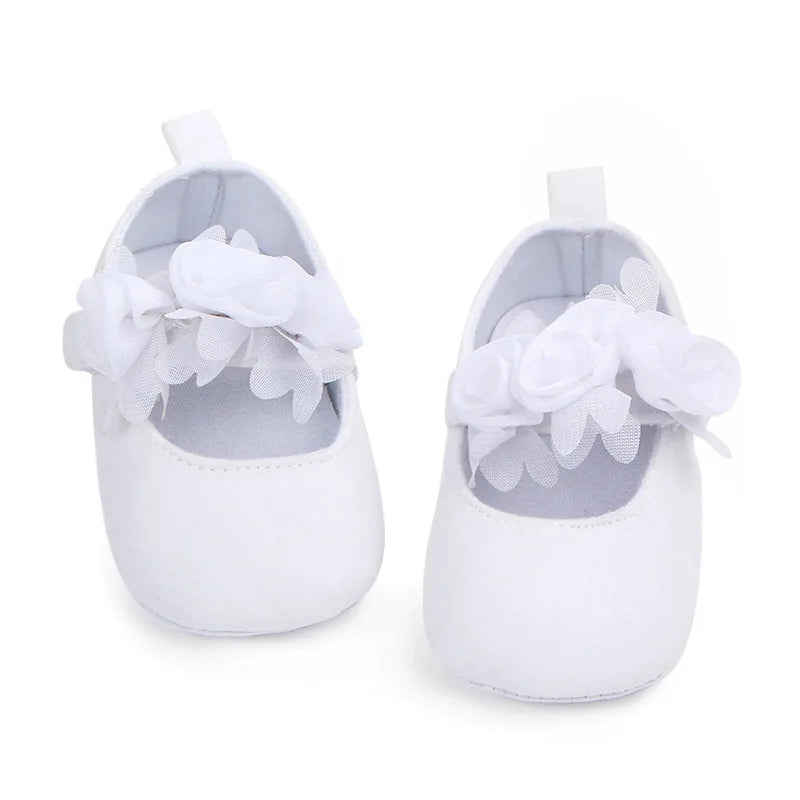 Baby Girl Shoes First Walkers Flower Pattern Fabric Cotton Shoe Unisex Non-slip Breathable Soft Bottom Toddler Crib 0-18M