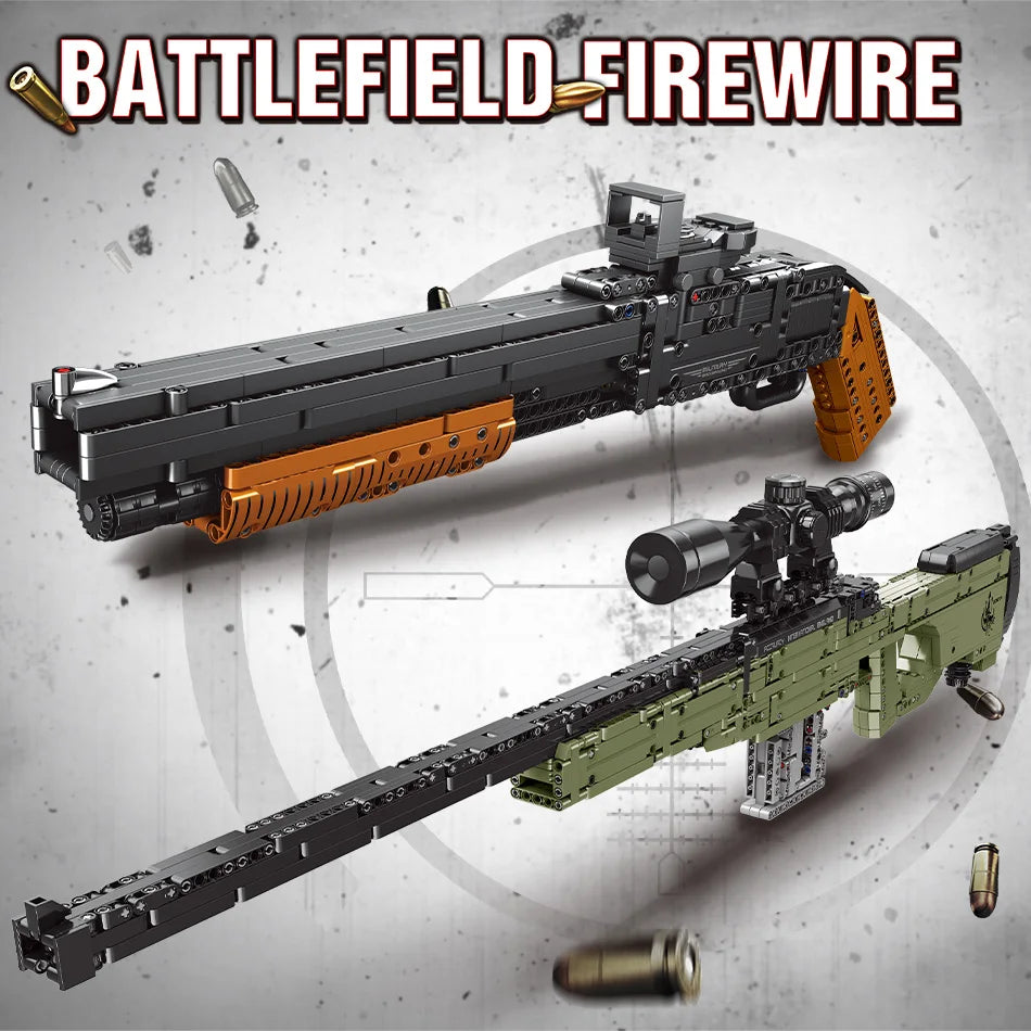ZKZC WW2 Military Weapon Shotgun Sniper Rifle Assault Rifle Building Block City Police Pistol Brick Children Toys Gifts