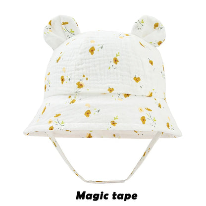 Spring Autumn Solid Color Soft Baby Bucket Hat Cotton Fisherman Hats Kids Summer Toddler Boy Girls Panama Sun Cap Children 0-12M