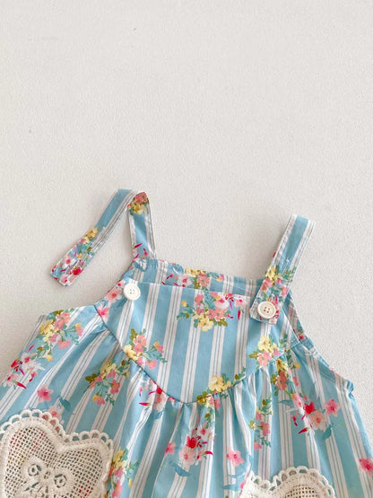 2PCS Newborn Clothes Baby Girls Bodysuit Flutter Sleeves Tops with Bodysuit Baby Romper Sets 0-24 Months