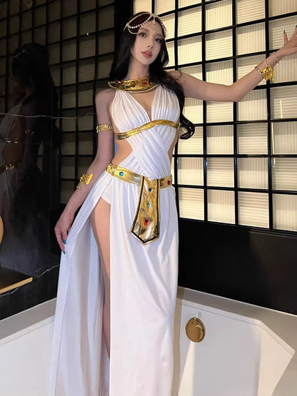 Role Playing Sexy Western Dance Girl Aladdin Peacock Princess Greek Goddess Costume Hot Egyptian Exotic Costume Performance Set