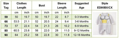 Baby Anime Clothes Newborn Cotton Rompers Training Outfit Infant Kids Halloween Cartoon Cosplay Costume Jumpsuit