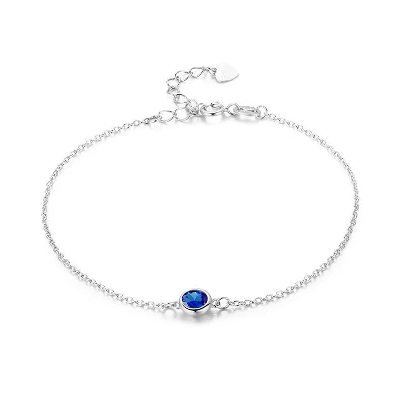 4Color 925 Sterling Silver Chain Round CZ Charm Anklet For Women Foot Jewelry Leg Bracelet Cheville Enkelbandje Halhal Tobillera