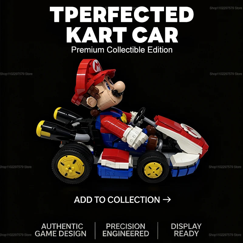 NEW 1972 PCS Racing Kart Car Building Blocks Set Kids Adults DIY Brick Kids Educational Toy Birthday Christmas Gift for collect