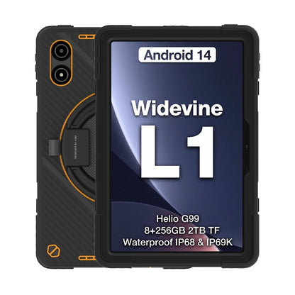 AGM P2 Active 11" FHD Rugged Tablet, IP68 Waterproof/Dustproof, 8GB RAM+256GB, Android 14, G99, Widevine L1 P2W Durable Pad