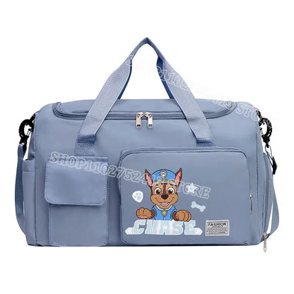 Paw Patrol Gym Bag Large Capacity Cute Cartoon Chase Skye Sports Tote Shoulder Bags Shoes Clothes Trip Excursion Packet Gifts