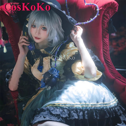 CosKoKo Komeiji Koishi Cosplay Touhou Project Costume Elegant Gorgeous Sweet Formal Dress Halloween Party Role Play Clothing New