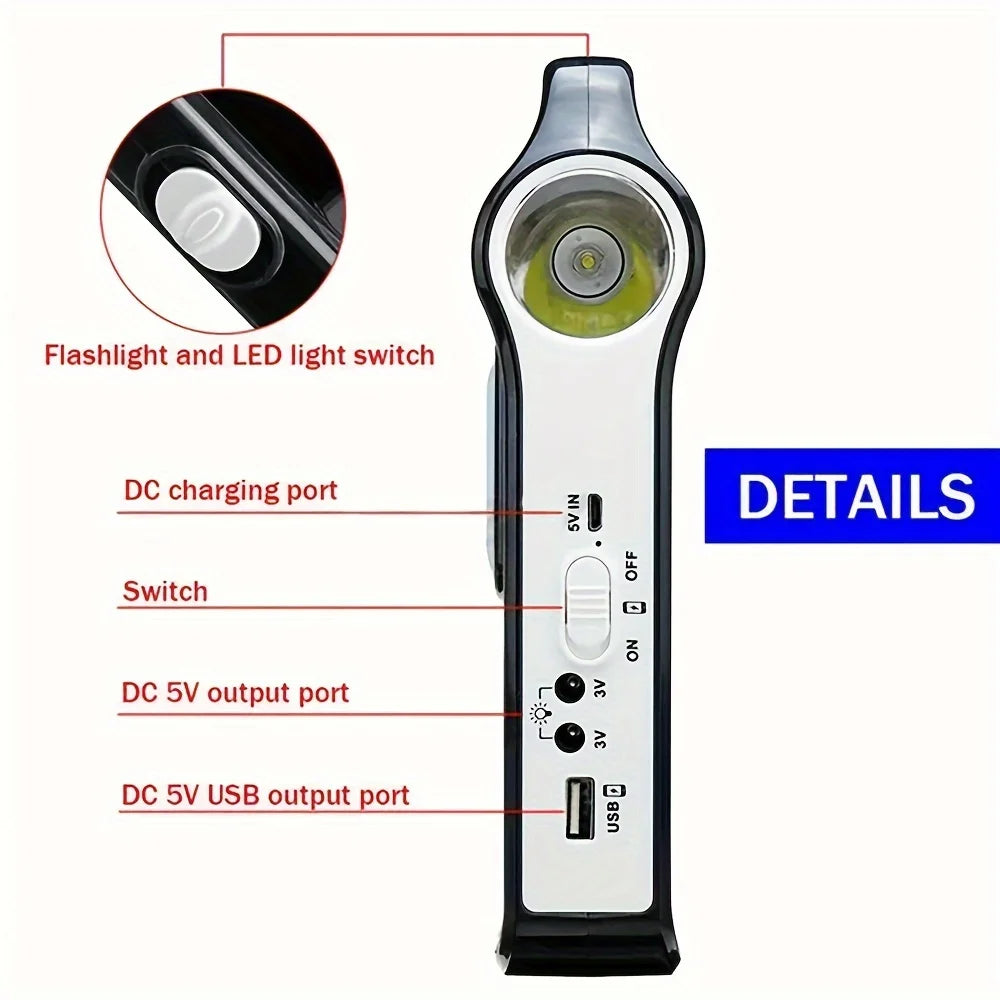 Portable Solar Generator | USB Charger, Lamp & Rechargeable | Home Energy Kit