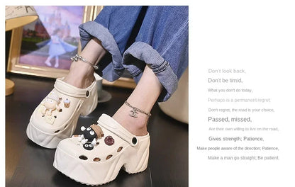 Women's Slippers 9CM High Platform Garden Fashion Clogs Shoes Women's Slippers Thick Bottom EVA Sandals Summer Girls Slippers