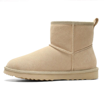 Evshine Winter Mini Snow Boots For Women Plush Lined Warm Suede Snow Boots Comfy Fuzzy Boots Fur Home Ankle Boots Lady Snow Boot