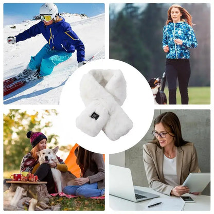 Neck Scarf For Heat Heated Neck Wrap Three Temp Settings Heated Soft Scarf Intelligent Cordless Portable Electric Heating Scarf