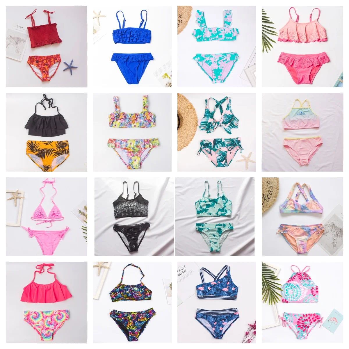 7-14Year Butterfly Print Child Bikini Set 2025 Girls Swimsuit Swimwear For Kids Summer Brazilian Teen Baby Swimming Suit Biquini