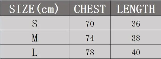EtherealBe Sanrio Hello Kitty cute crop top . size chart showing chest and length in cm for S 70 36 M 74 38 L 78 40