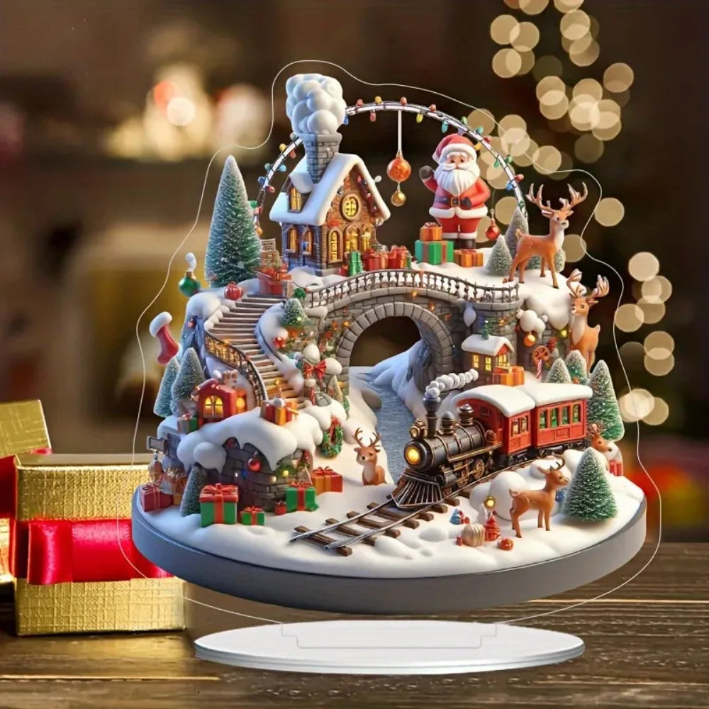 Christmas series of gifts Home desktop decoration 2D acrylic handicraft ornament